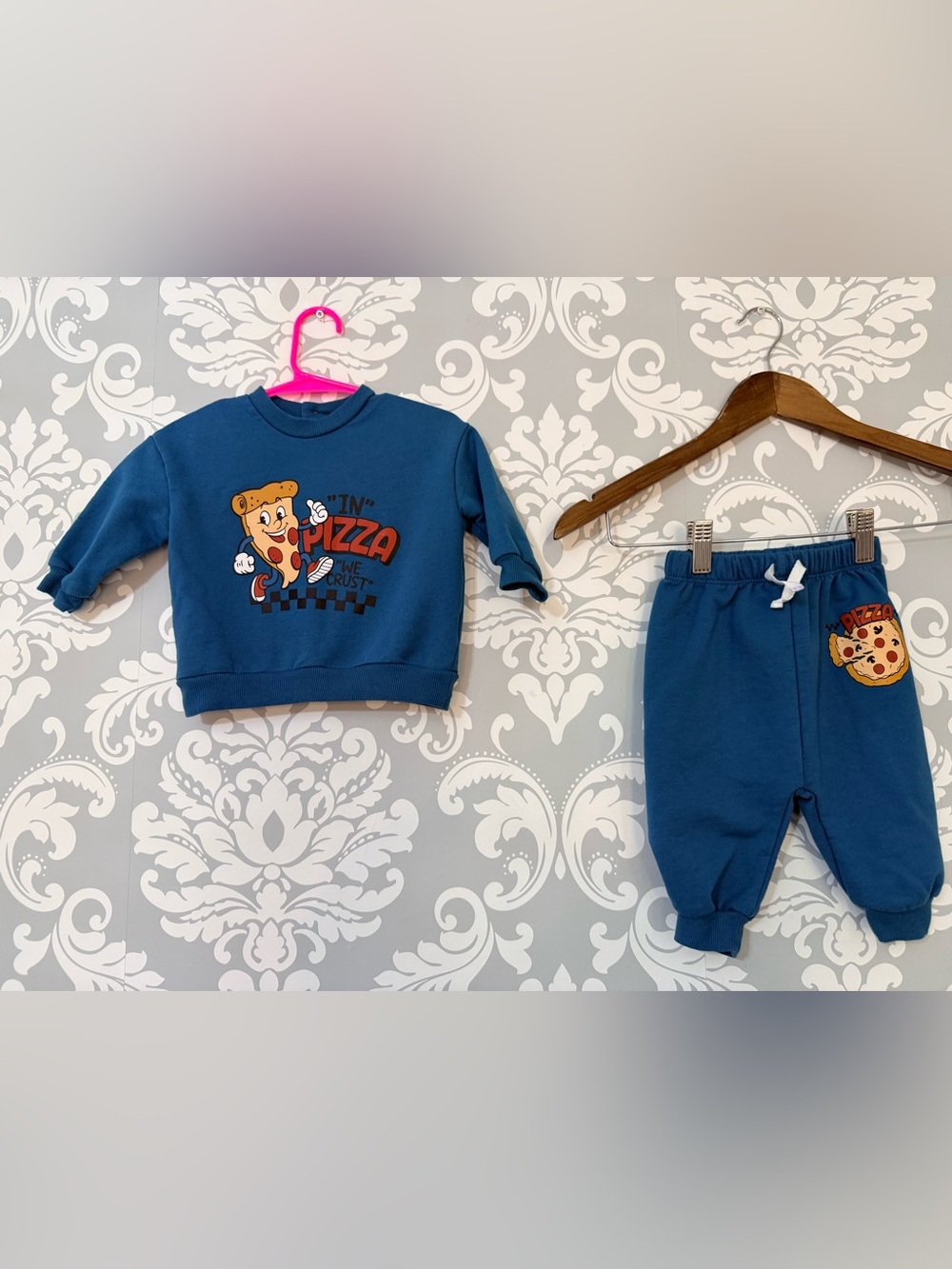 💫4/$25 • PL Baby “In Pizza We Crust” 2 Piece Joggers Set